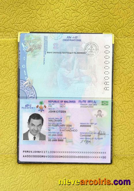 Maldives passport photolook